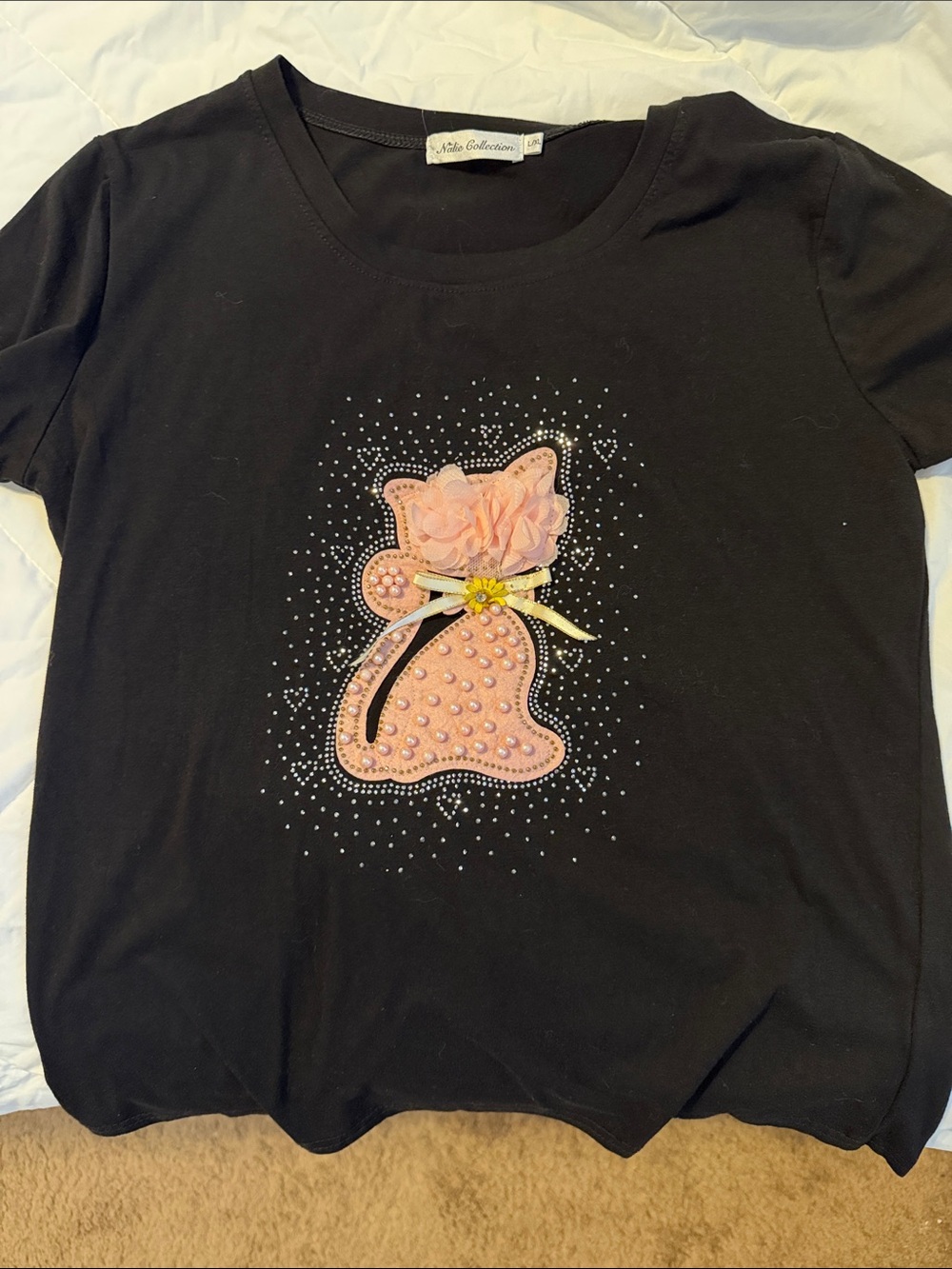 Cute Glitter and Pearl Tee